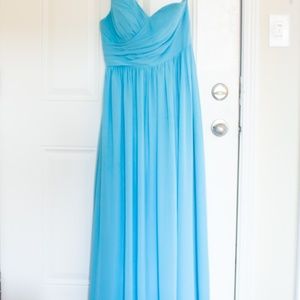 Pool Blue JJ'sHouse One-Shoulder Bridesmaid Dress